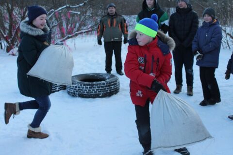 Веселые старты в честь 23 февраля! 2018 г